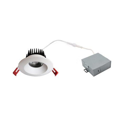 Designers Fountain 4 inch White 3000K Canless Remodel Baffle Integrated LED Recessed Light Kit EV490111WH30